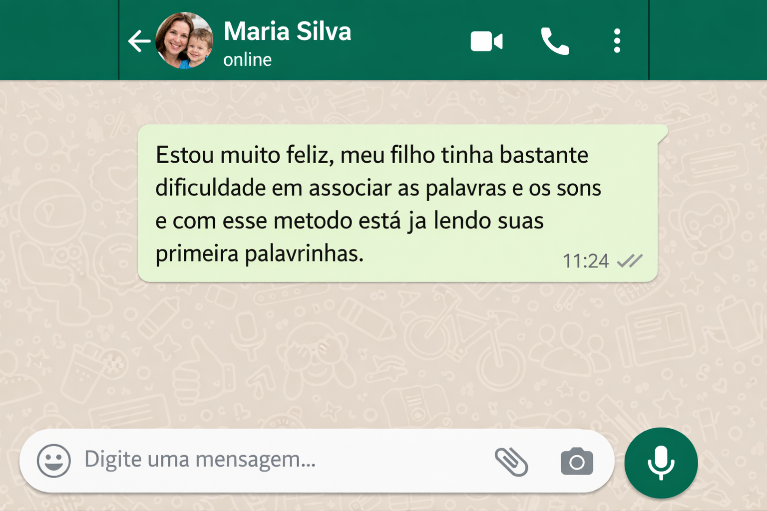 Depoimento de Maria Silva no WhatsApp